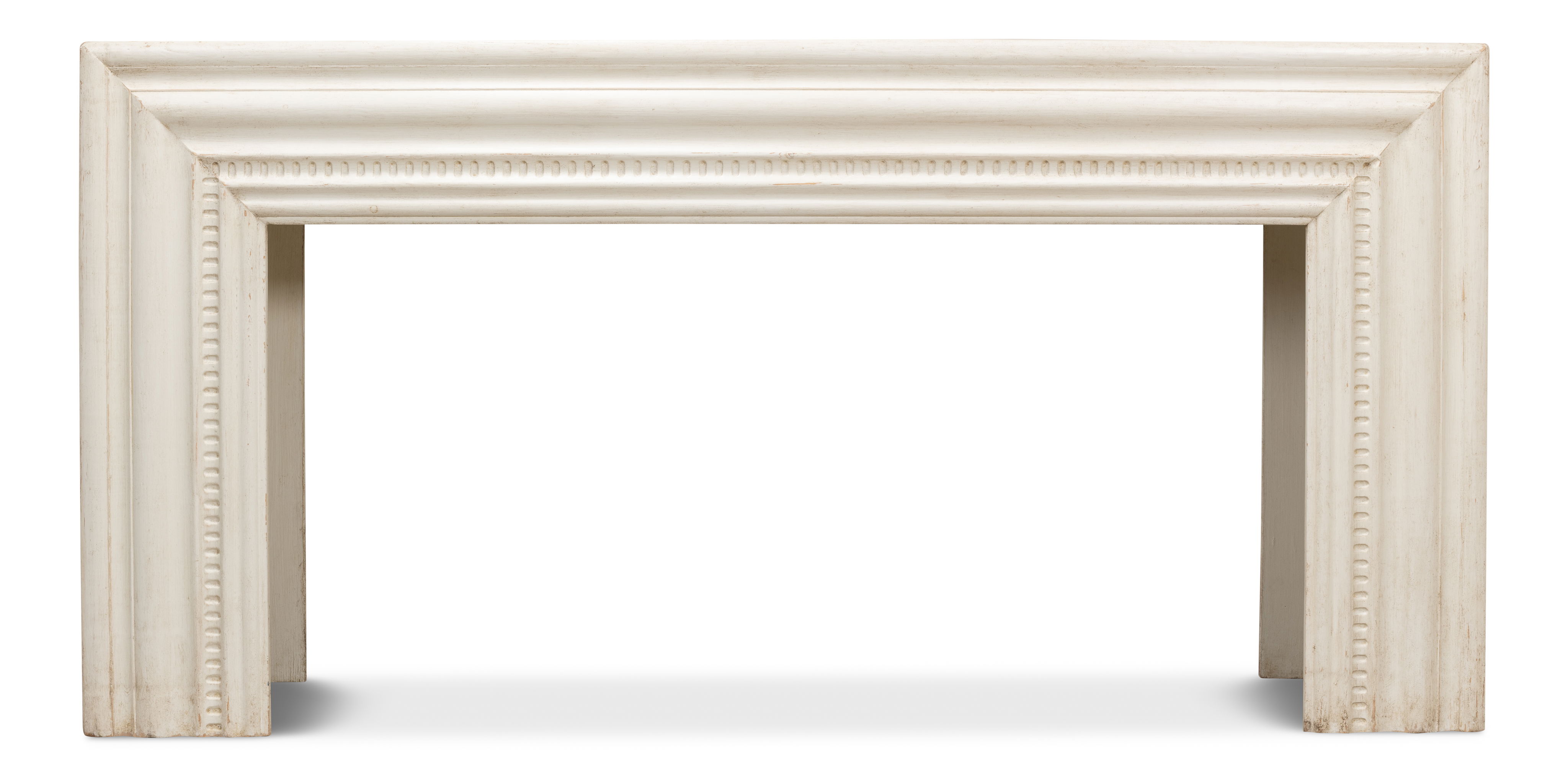 Mantel Console, Antique White, Console Table by Sarreid, 72" length x 14" width x 35" height View 8