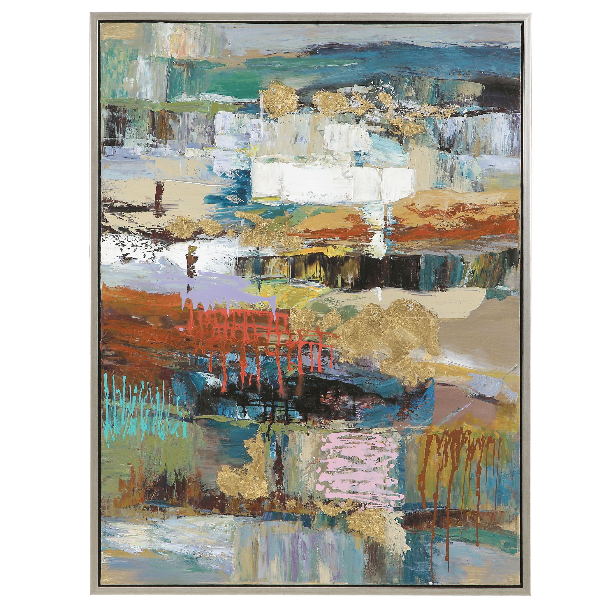 Fiesta Hand Painted Canvas, Painting by Uttermost, 37.25" width x 49" height x 1.75" depth View 1