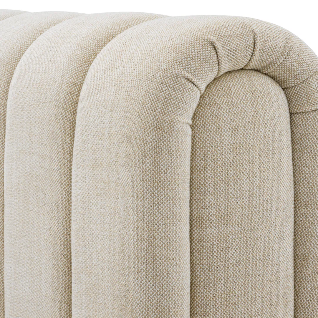 Bed Frame Kayden Albury Beige, by Eichholtz USA, 89.37" width x 52.36" height x 103.15" depth View 6