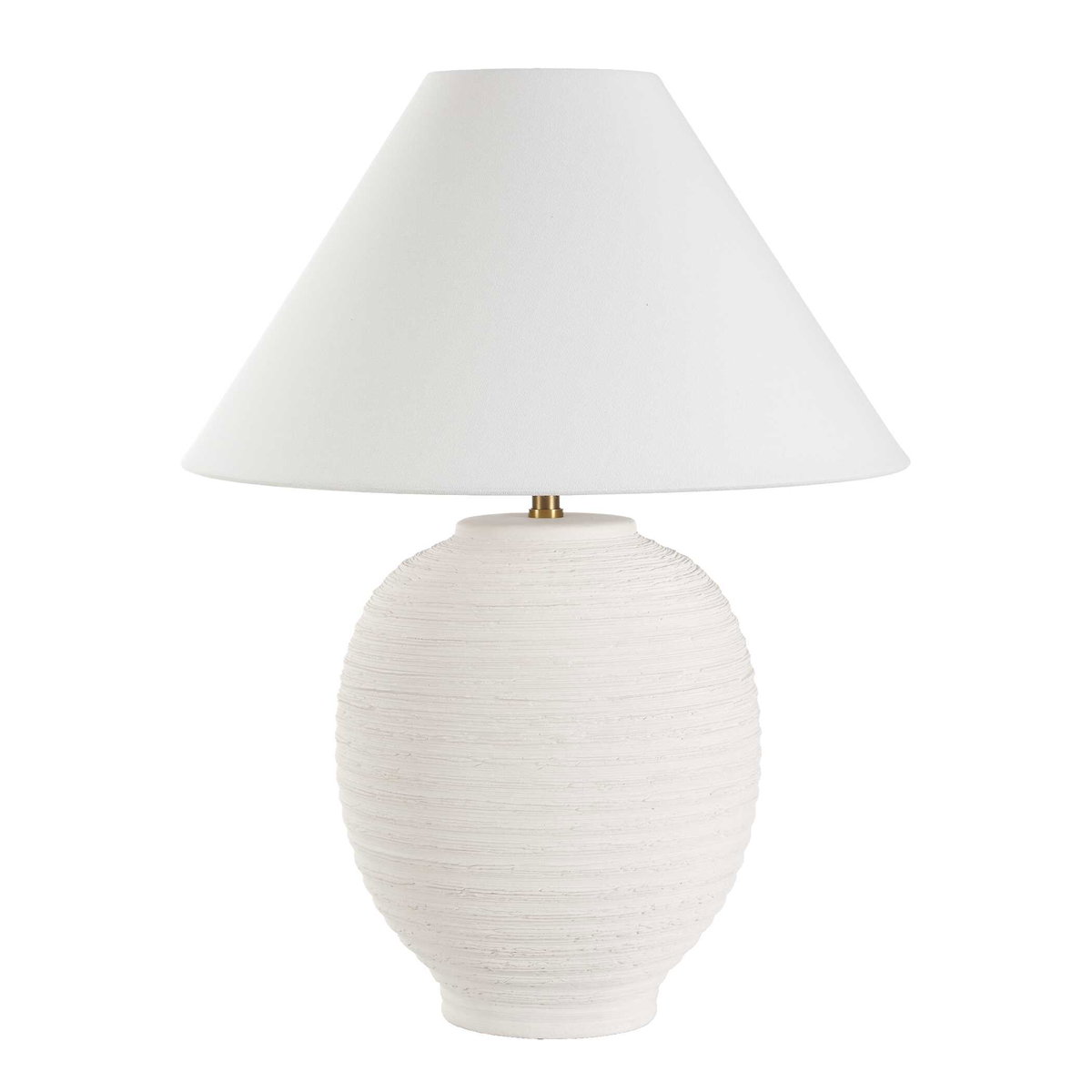 Rocio Ceramic White Table Lamp, by Uttermost, 19" width x 25" height x 19" depth View 4