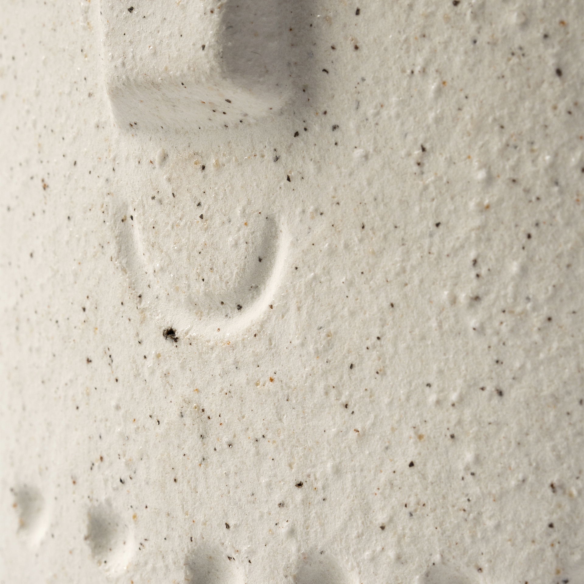 Jacob I Short White Ceramic Smiling Face Vase large image 