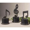 Music Notes Metal Figurines Set/3, Decorative by Uttermost, 4.75" width x 11.75" height x 3.25" depth thumbnail 2