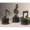 Music Notes Metal Figurines Set/3, Figurines & Statue by Uttermost, 4.75" width x 11.75" height x 3.25" depth thumbnail 2