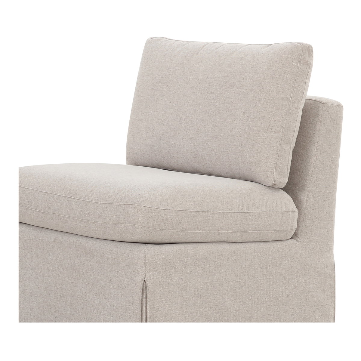 Fable Slipcover Dining Slipper Chair Beige, Accent Chair by Moe's Home, 25.5" width x 31.75" height x 28.5" depth View 5