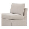 Fable Slipcover Dining Slipper Chair Beige, Accent Chair by Moe's Home, 25.5" width x 31.75" height x 28.5" depth thumbnail 5