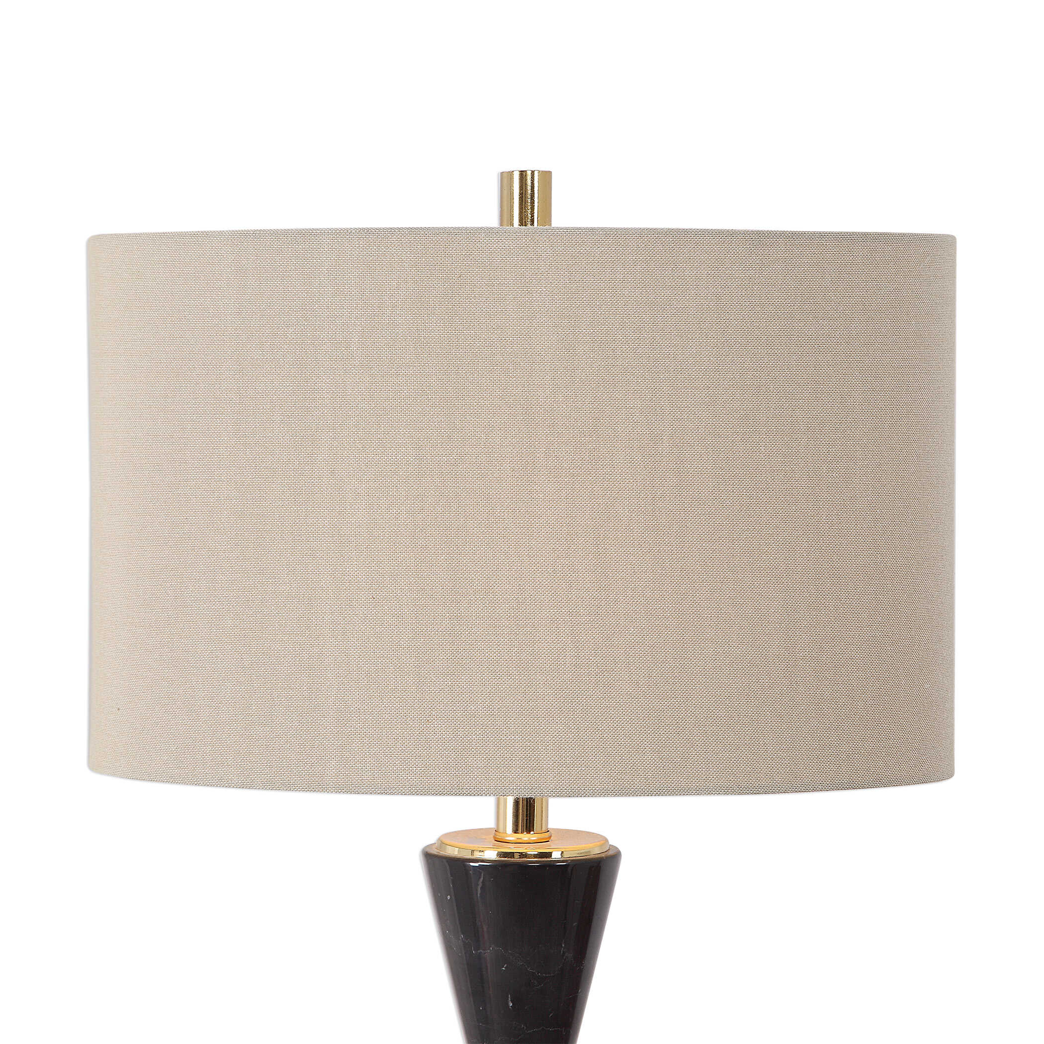 Alastair Black Marble Table Lamp large image 
