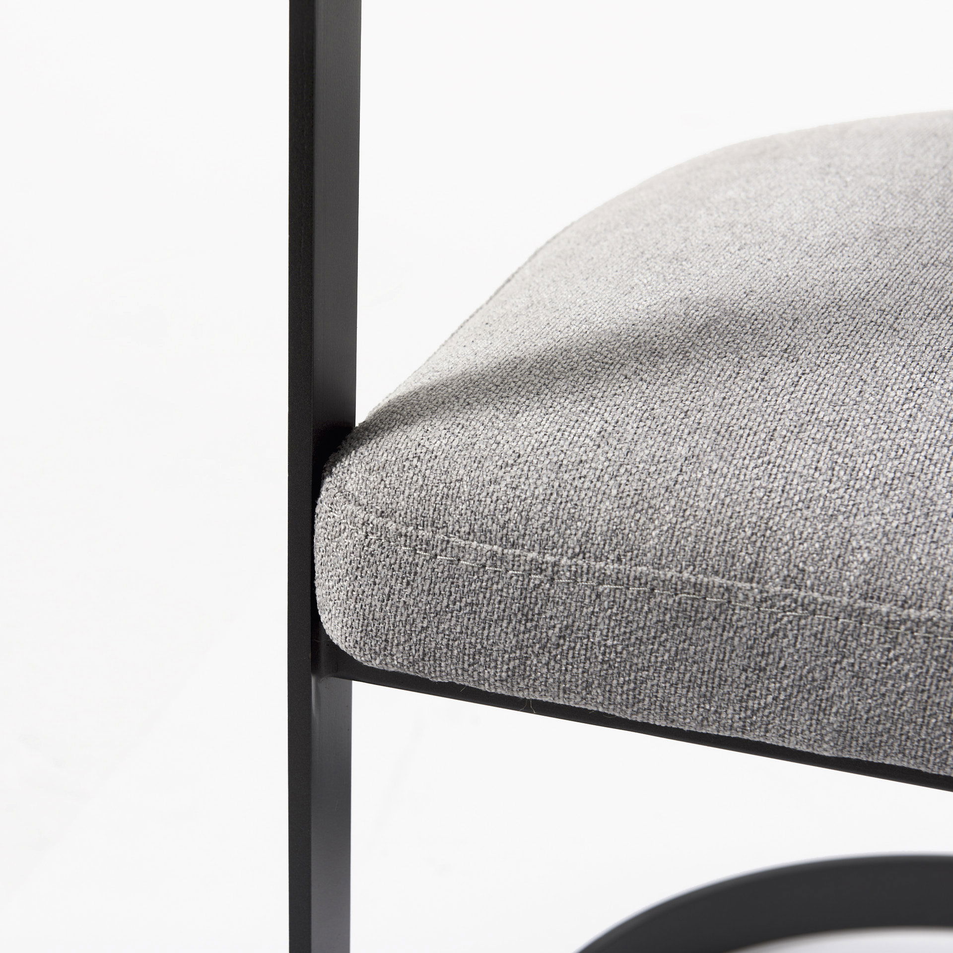 Hollyfield 20.5 x 21.3 x 29.5 Gray Fabric Seat with Gray Iron Frame Dining Chair large image 