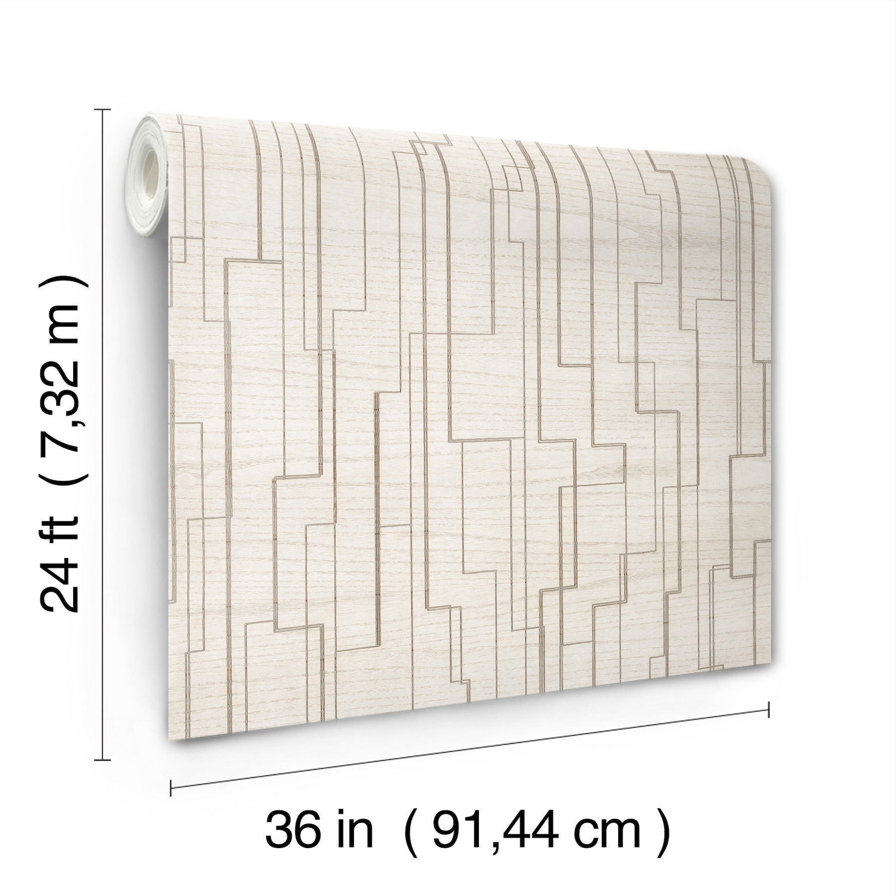 Inlay Line White Wallpaper large image 
