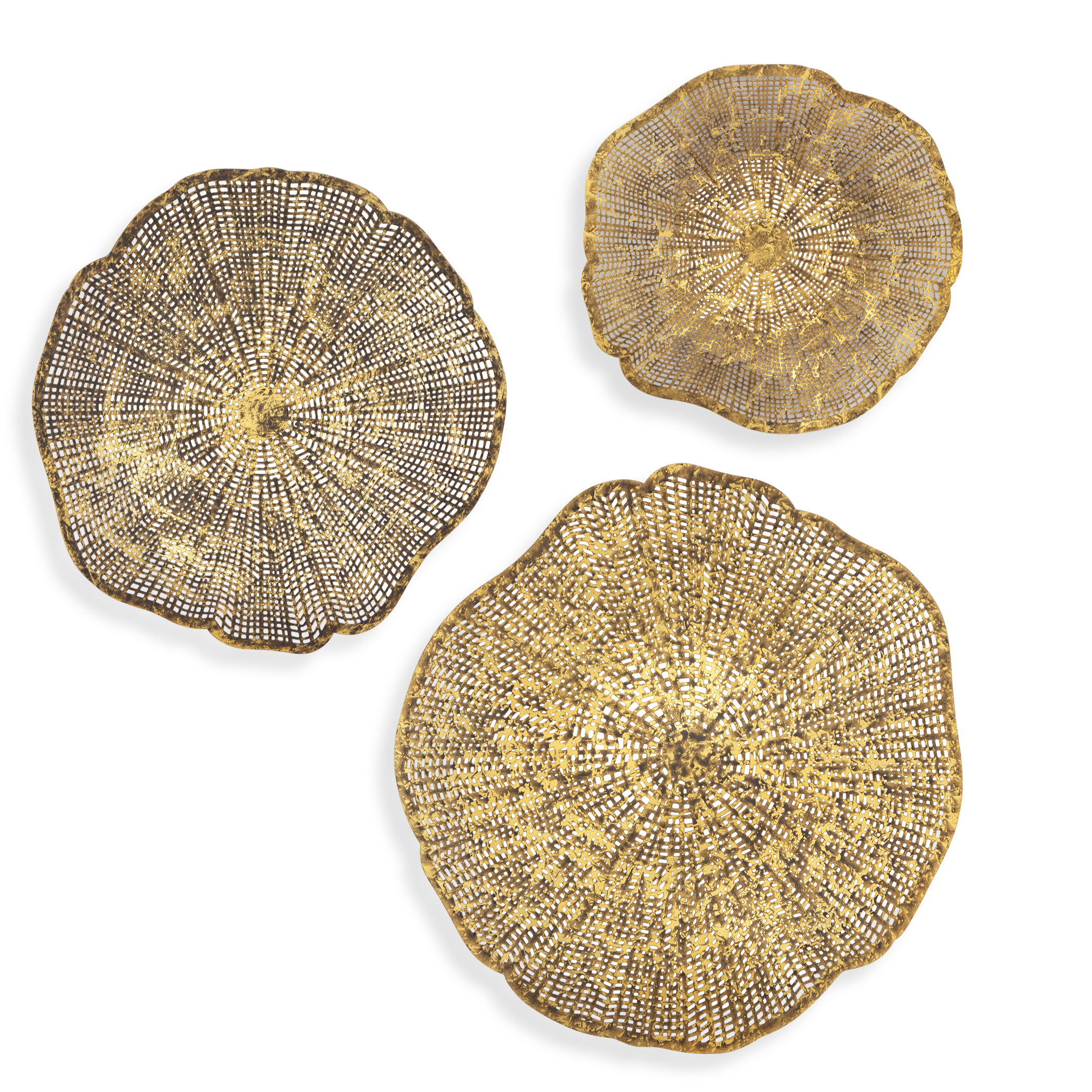 Radiance Gold Metal Wall Decor Set/3 large image 