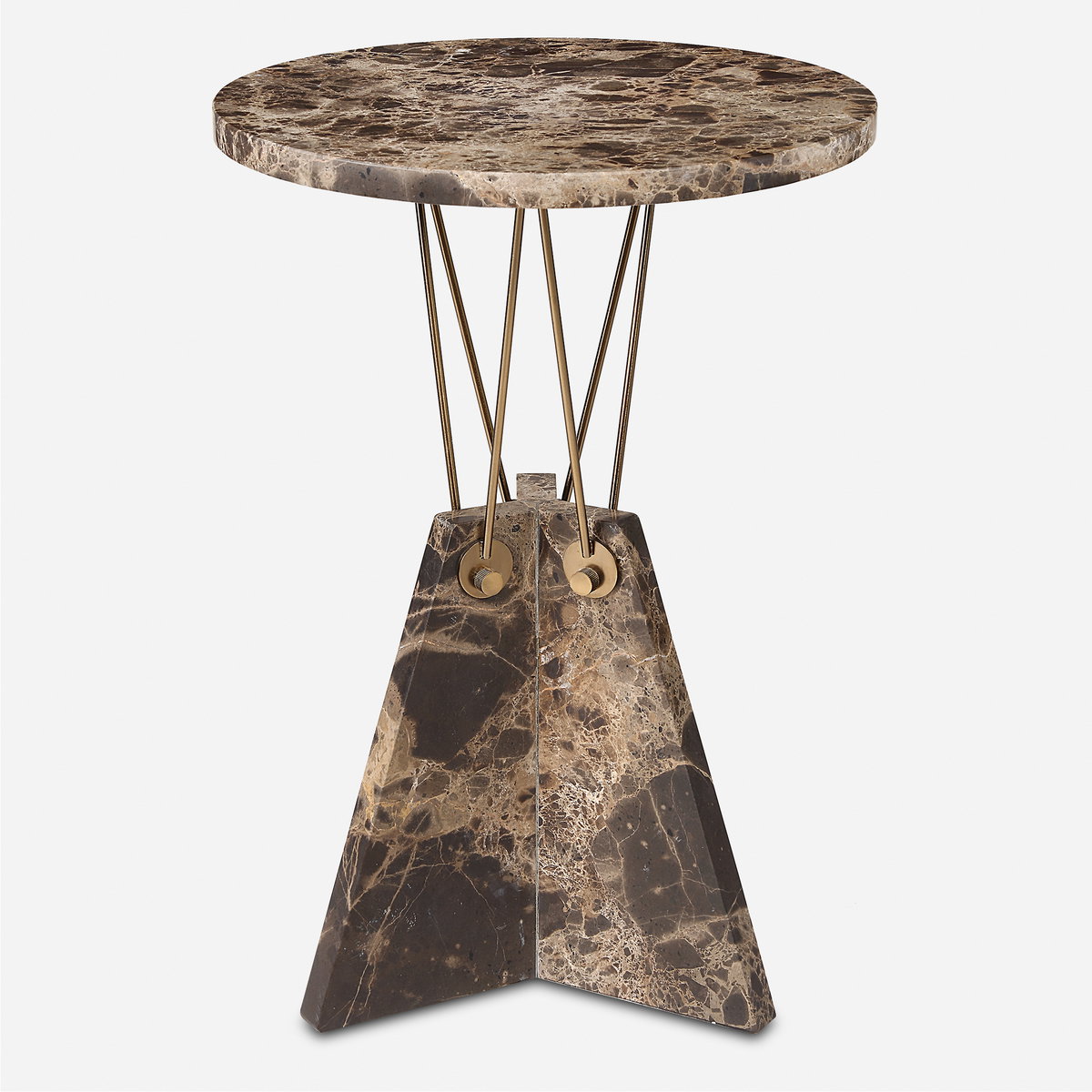 Levitate Marble Accent Table, Side & End Table by Uttermost, 16" width x 23.25" height x 16" depth View 1