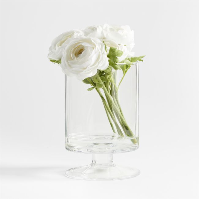 Online Designer Bathroom Pink Ranunculus Artificial Floral Arrangement in London 9" Hurricane