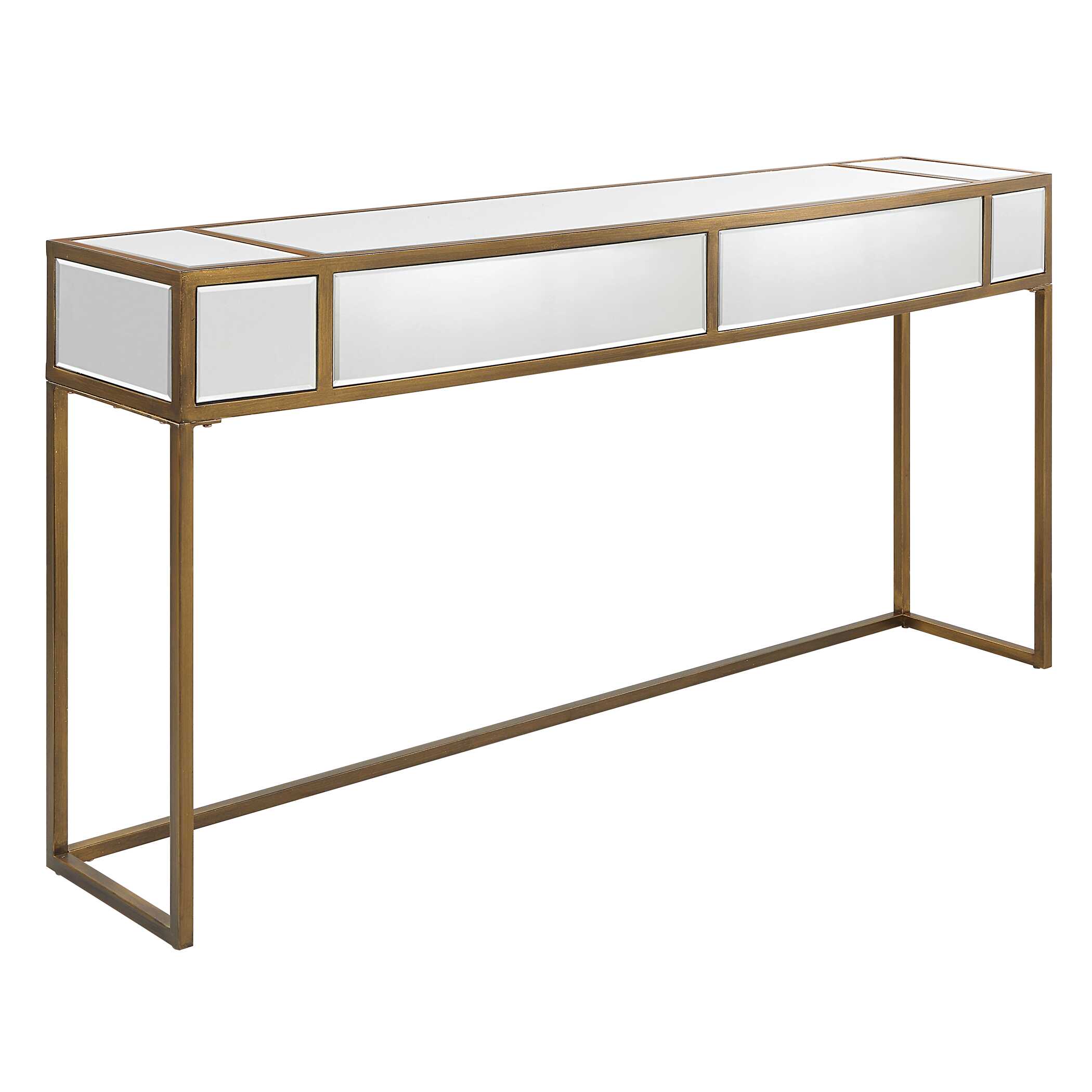 Reflect Mirrored Console Table, Furniture by Uttermost, 62" width x 32" height x 14" depth View 5