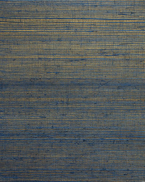 Plain Sisal Indigo & Gold Wallpaper