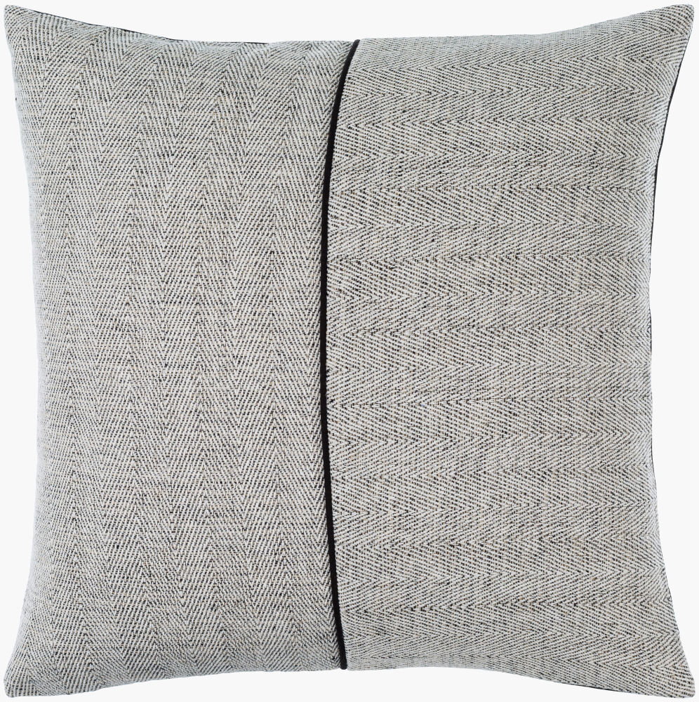 Stitched Linen Accent Pillow, Decorative Pillow by Surya, 18" length x 18" width