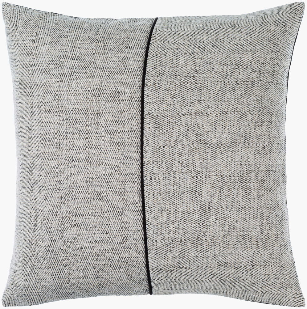 Stitched Linen Accent Pillow, Decorative Pillow by Surya, 22" length x 22" width