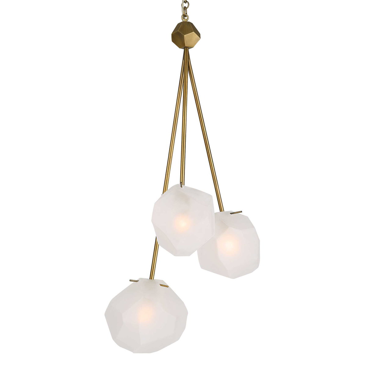 Geodesic 3 Light Pendant, by Uttermost, 1'1.5" width x 3' height x 1'0.37" depth View 4