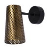 Wesley I 11x10.2 Gold Toned Perforated Metal Cone Wall Sconce thumbnail 0