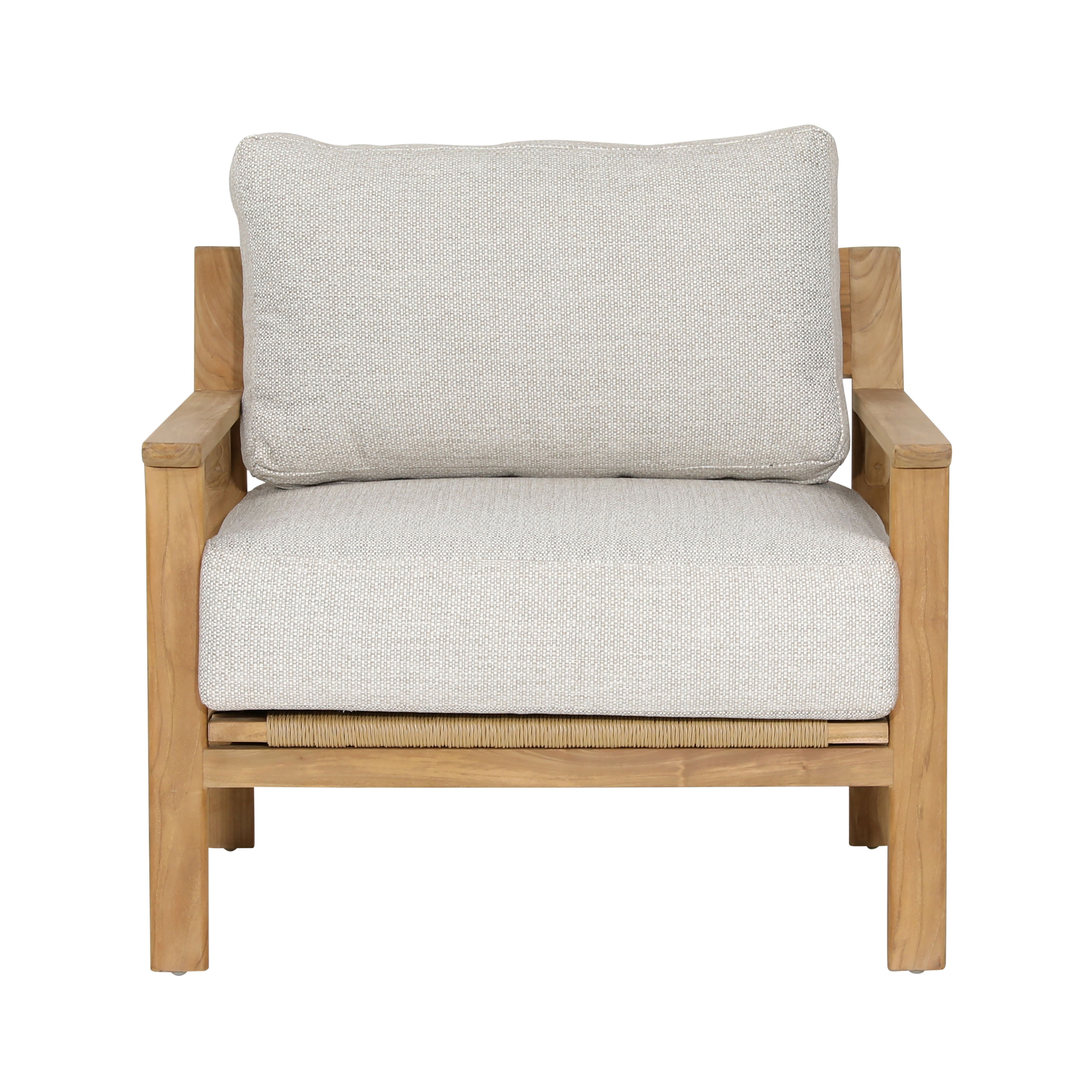Lexy Outdoor Occasional Chair Taupe, Accent Chair by Dovetail, 32" width x 27" height x 32" depth View 2