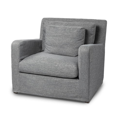 Denly III 38 X 38.25 X 34.5 Castlerock Gray Slipcover Upholstered Arm Chair