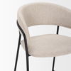 Carolyn Bar Stool with Oatmeal Fabric & Matte Black Metal thumbnail 6