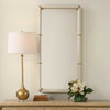 Cyprus White Leather Mirror, by Uttermost, 22" width x 44" height x 2.5" depth thumbnail 2