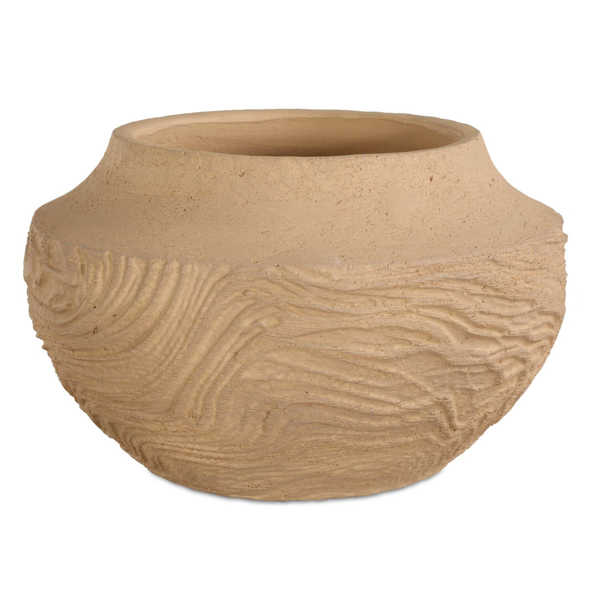 Sandstone Flow Small Terracotta Vase, by Uttermost, 12" width x 7" height x 12" depth View 1
