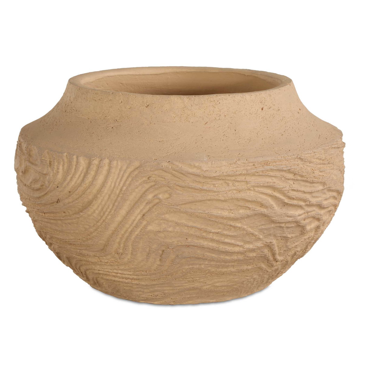 Sandstone Flow Small Terracotta Vase, by Uttermost, 12" width x 7" height x 12" depth View 1