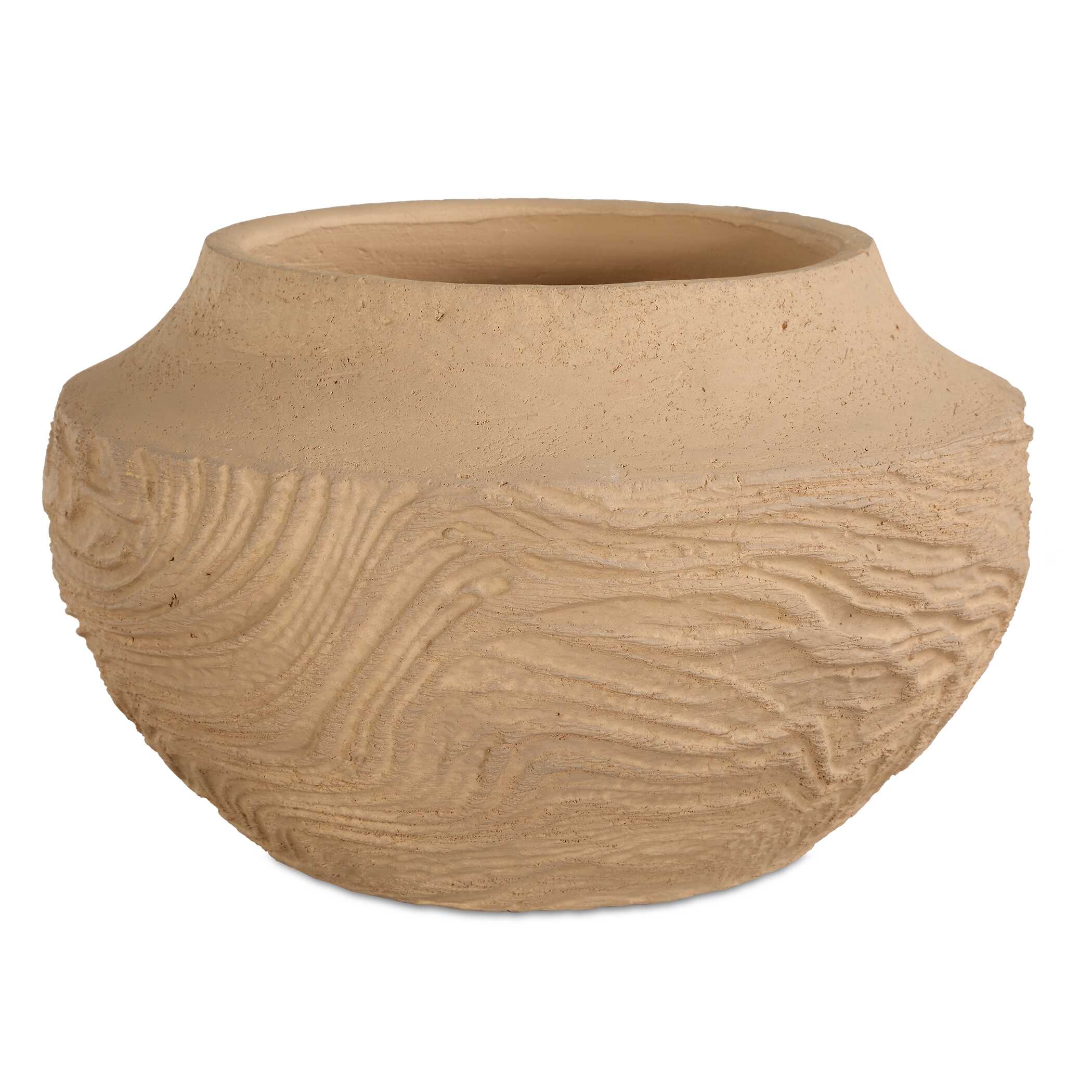 Sandstone Flow Small Terracotta Vase large image 