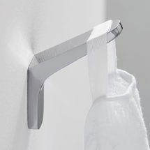 Online Designer Bathroom Mid-Century Contour Bathroom Hardware, Chrome, Towel Hook