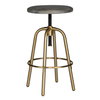 Revolve Brass Counter Stool, Counter & Bar Stool by Uttermost, 17" width x 24" height x 17" depth thumbnail 1