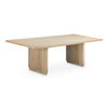 Round Off Large Dining Table Natural Oak, by Moe's Home, 104" width x 29" height x 39" depth thumbnail 2
