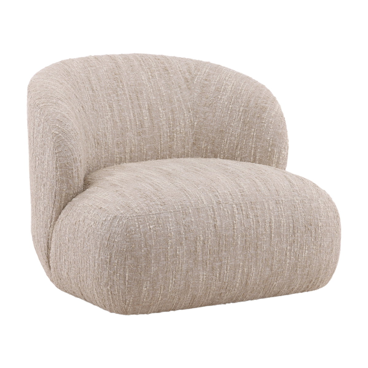 Romy Swivel Chair Beige, Accent Chair by Dovetail, 34.5" width x 29" height x 35.5" depth View 1