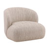 Romy Swivel Chair Beige, Accent Chair by Dovetail, 34.5" width x 29" height x 35.5" depth thumbnail 1
