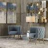 Haider Gray Accent Chair, by Uttermost, 28.5" width x 31" height x 28.25" depth thumbnail 2