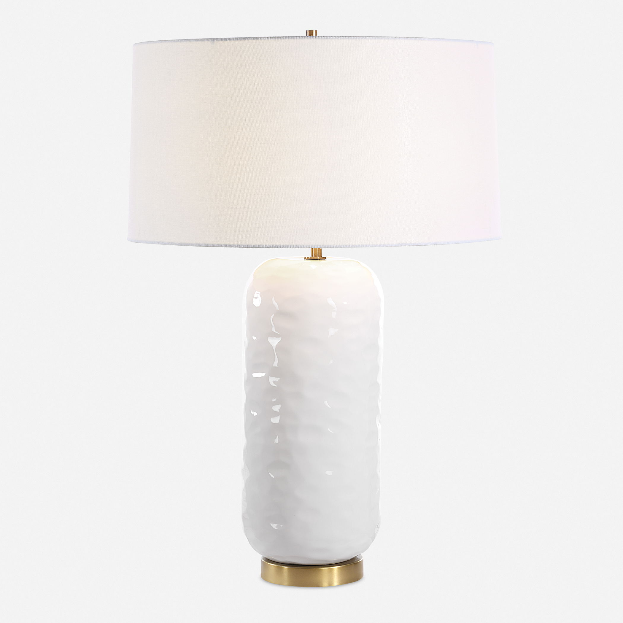 Iona White Glaze Table Lamp large image 