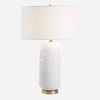 Iona White Glaze Table Lamp thumbnail 0