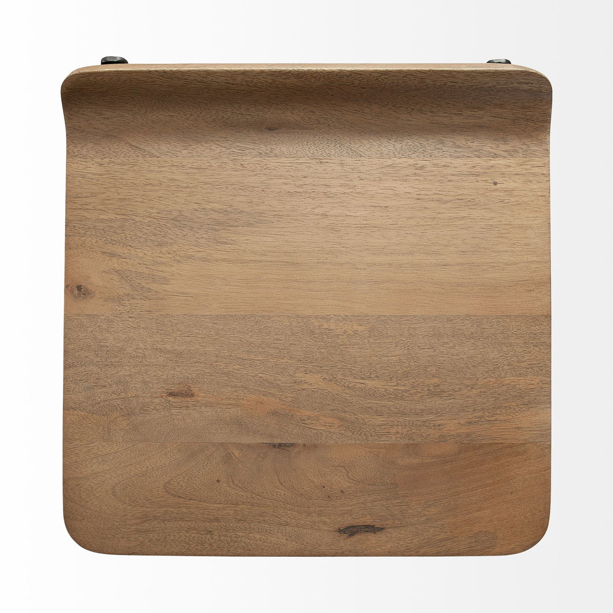 Conan Low Back 25in Seat Counter Stool | Brown Wood with Black Metal, Counter & Bar Stool by Mercana, 15" length x 15" width x 25" height View 10