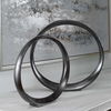 Orbits Black Ring Sculptures Set/2, Decorative by Uttermost, 14.25" width x 14" height x 2" depth thumbnail 3