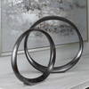Orbits Black Ring Sculptures Set/2, Figurines & Statue by Uttermost, 14.25" width x 14" height x 2" depth thumbnail 3