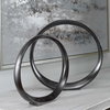 Orbits Black Ring Sculptures Set/2, Figurines & Statue by Uttermost, 14.25" width x 14" height x 2" depth thumbnail 3