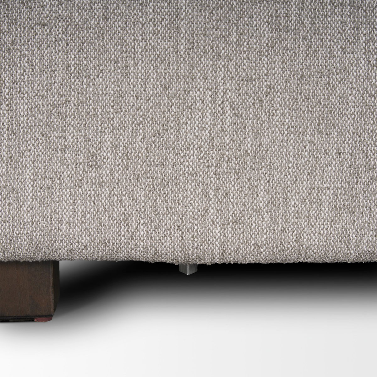 Halston Small Ottoman Light Gray Performance Fabric, Sectional Sofa by Mercana, 38.5" length x 26.5" width x 19" height View 11