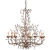 Crystal Bud 8 - Light Chandelier, by Currey and Company, 33" width x 33" height x 33" depth thumbnail 1