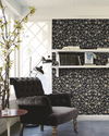 Jasmine Black Metallic Wallpaper thumbnail 1