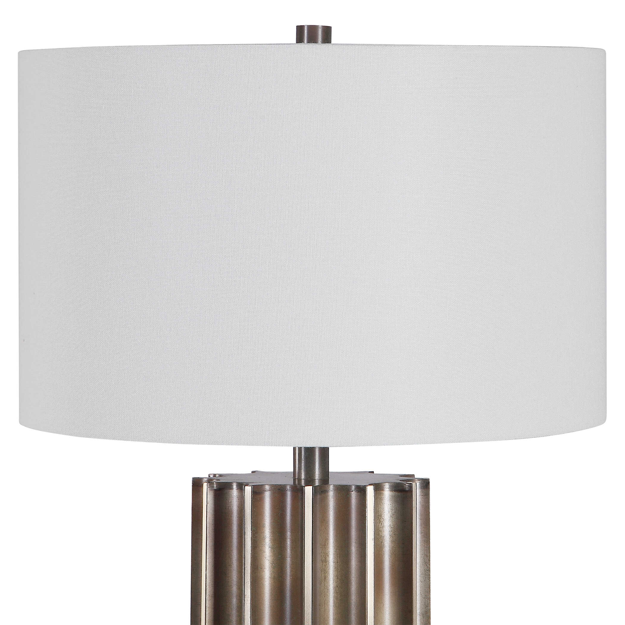 Khalio Gun Metal Table Lamp, by Uttermost, 16" width x 27.5" height x 16" depth View 6
