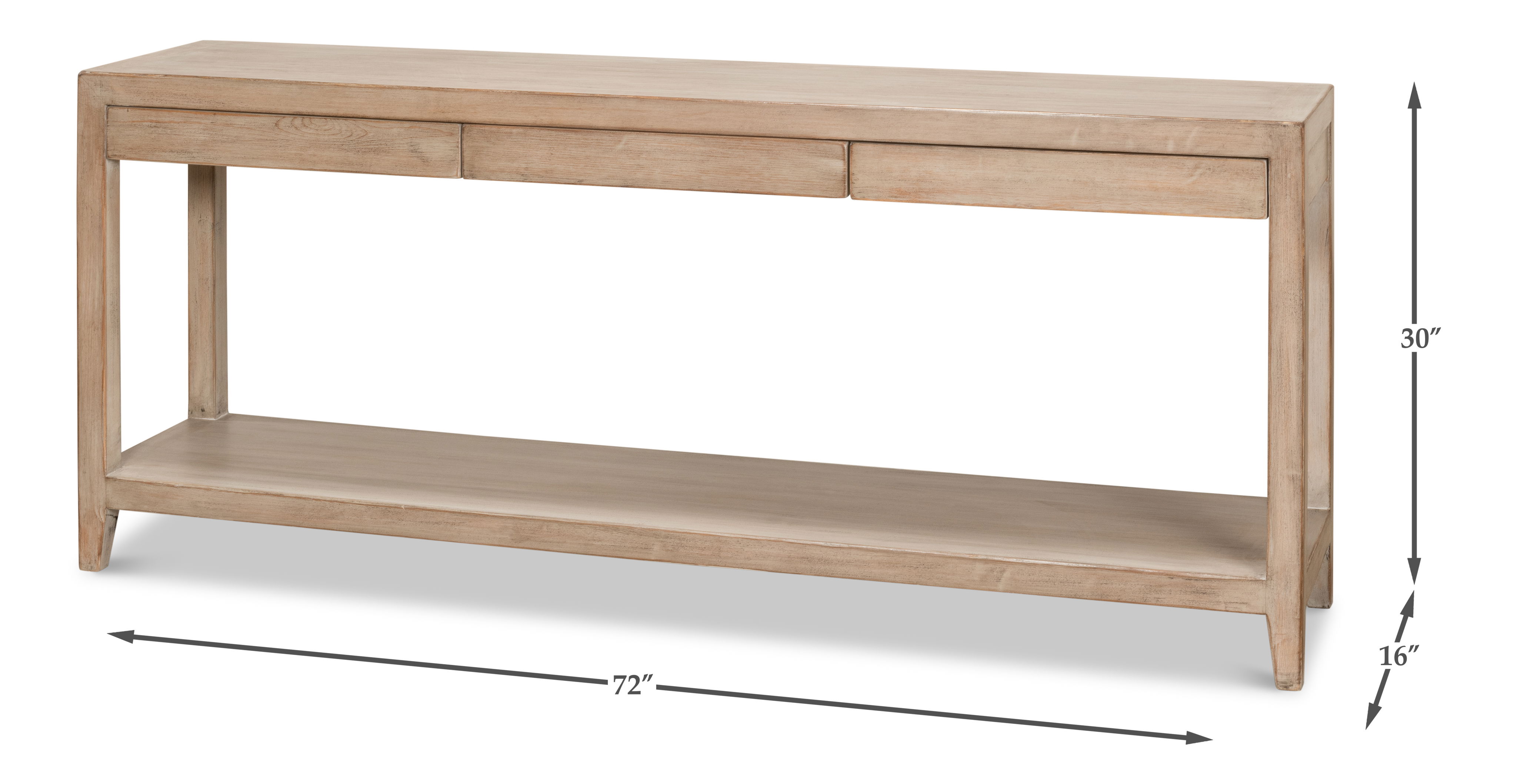 Anton Console, Console Table by Sarreid, 72" length x 16" width x 30" height View 13