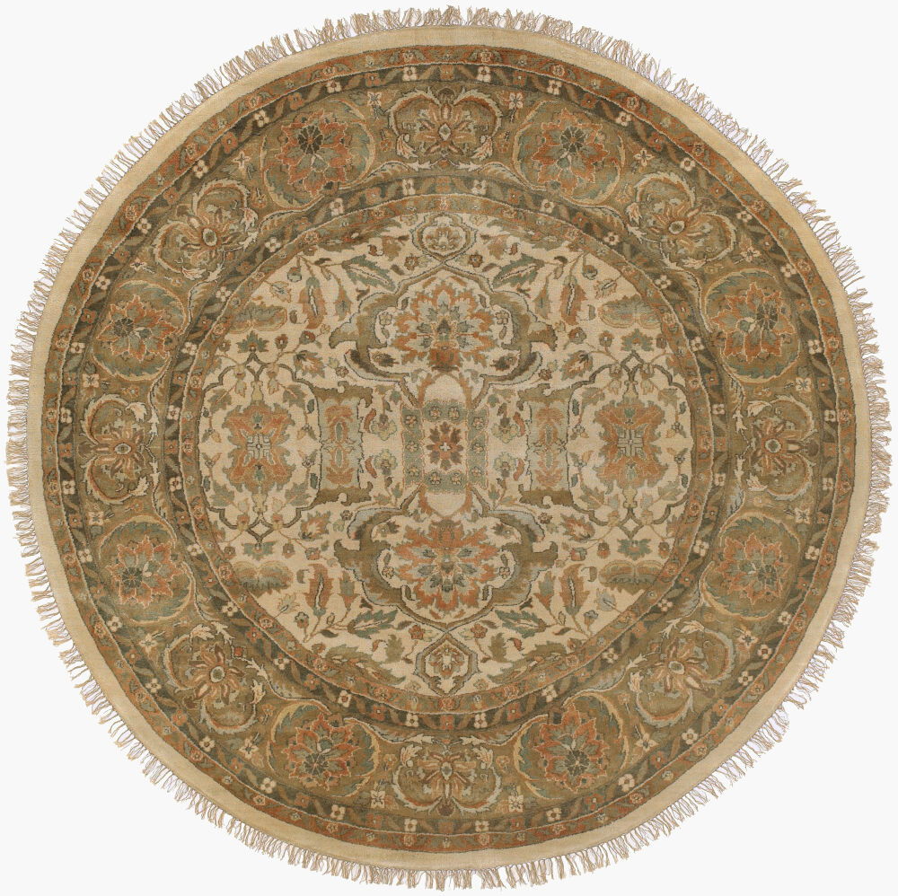 Taj Mahal Handmade Rug, by Surya, 5' length x 5' width