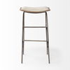 Katniss 30' Total Height Cream Fabric Seat Gold Metal Frame Bar Stool thumbnail 3