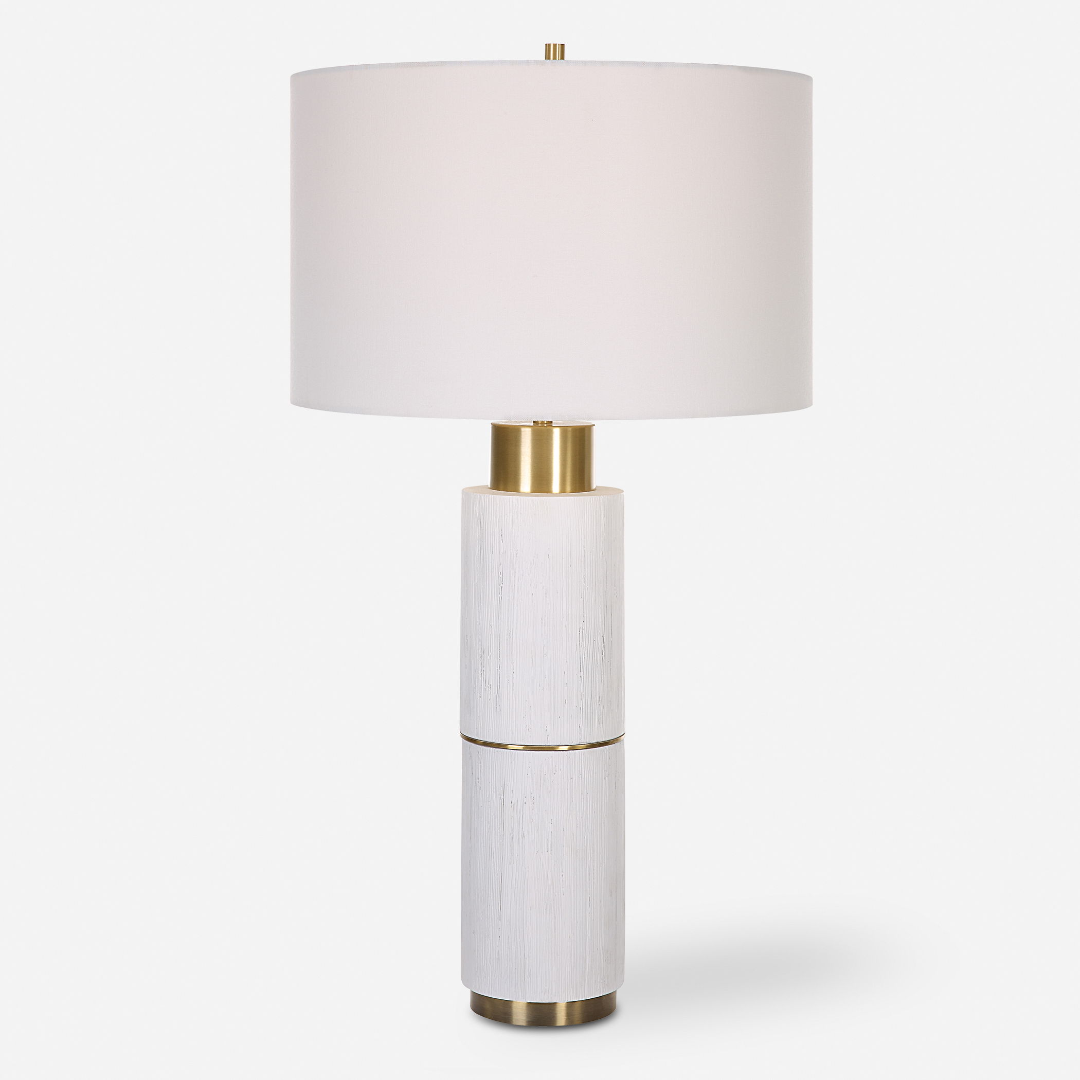 Ruse Whitewashed Table Lamp large image 