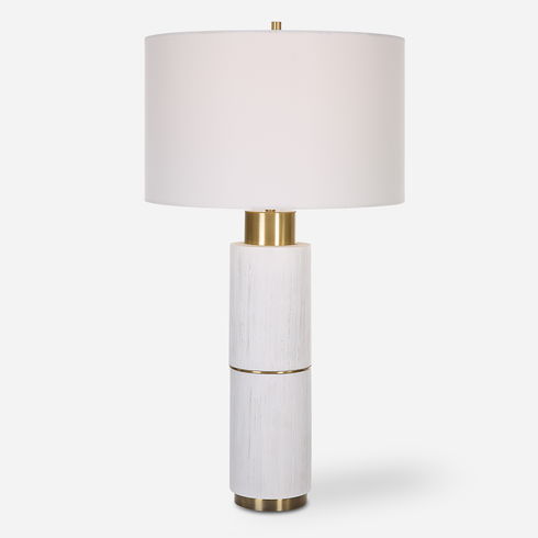 Ruse Whitewashed Table Lamp