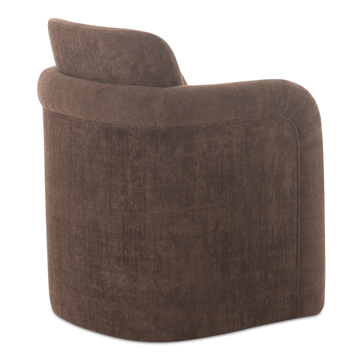 Mesto Rolling Dining Chair Dark Brown, by Moe's Home, 26" width x 32.5" height x 25.6" depth View 5